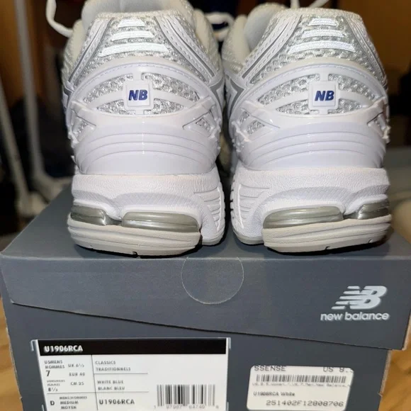 1906 New Balance White and Gray Sneakers - Picture 2 of 9